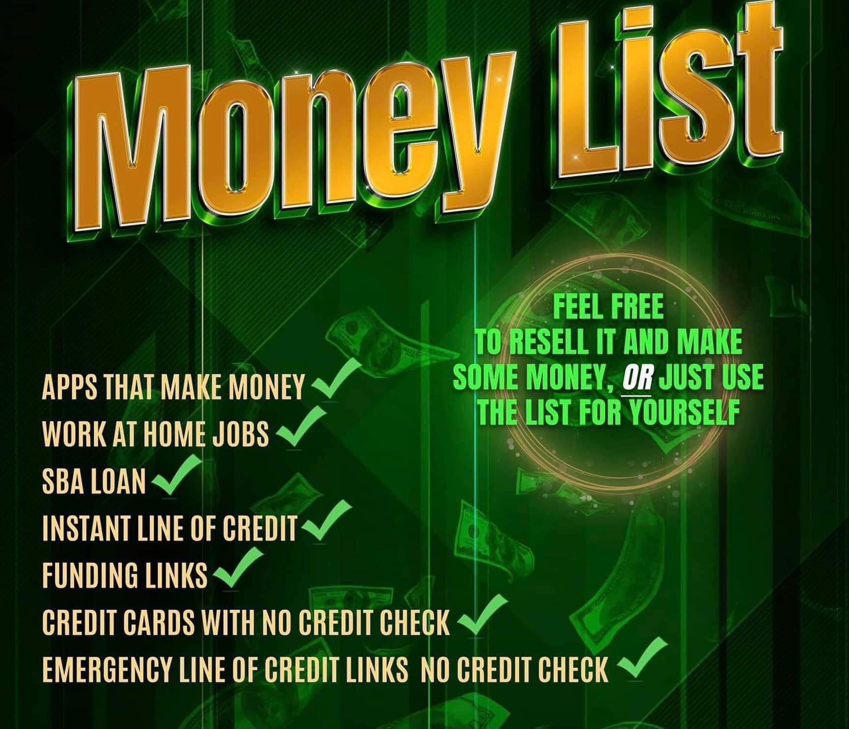 Exclusive Money List Ebook